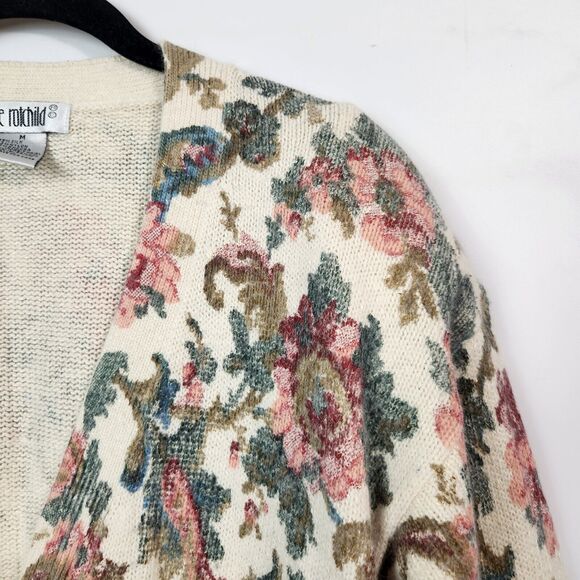 De Rotchild Sweater Womens‎ M VTG Silk Blend Cottagecore Fairycore Shoulder Pads - Picture 8 of 15